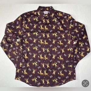 North Pole Trading Co.  Button Up Christmas  Polo Size 3X